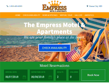 Tablet Screenshot of empressmotel.com